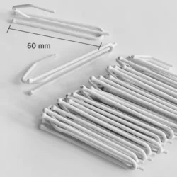 2 poot plooihaak 60 mm longneck voor gordijnen met plooiband