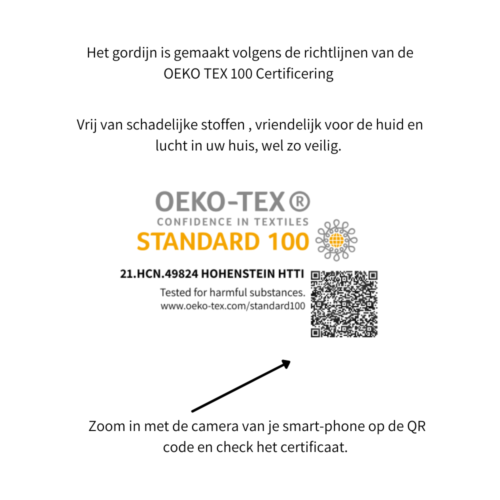 OKEO TEX 100 gecertificeerd