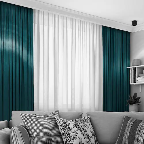lemoni donker groen luxe verduisterende-gordijnen extra dik en isolerend