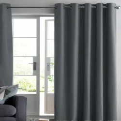 Ruben verduisterende gordijnen met ringen Donker Olifant Grijs - luxe kwaliteit