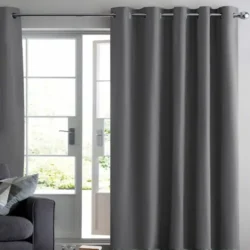 Ruben verduisterende gordijnen met ringen Grijs - luxe kwaliteit