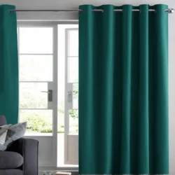 Ruben verduisterende gordijnen met ringen Groen - luxe kwaliteit