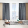 Fusion Natuurlijke verduistering B 66 x L90 Potlood Crème-2x Panelen-Thermische Slaapkamer & Woonkamer - Geplooide Gordijnen en Gordijnen in Lichtbeige, Polyester, 66 inch Breedte x 90 Drop (168 x