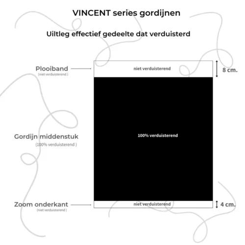 Visual Vincent gordijn met 100% verduisterende voering 2