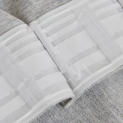 VICTORIA licht grijs in-between gordijn met plooiband kant en klaar , detail plooiband