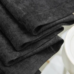 VICTORIA zwart in-between gordijn met plooiband stofstaal