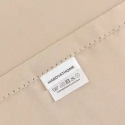 ELSA verduisterende gordijnen met plooiband - kant en klaar - 300 x 250 cm - beige - Afbeelding 4
