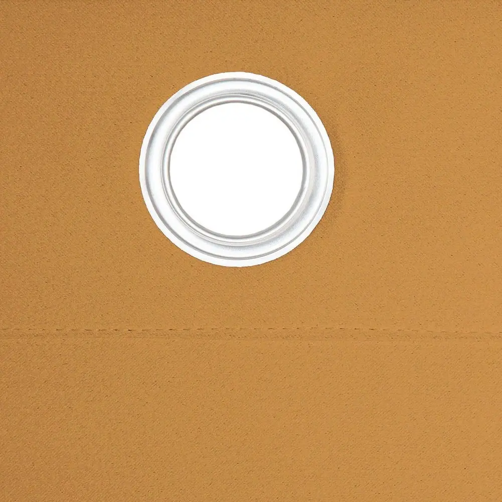 Semi verduisterend gordijn Lemoni Okergeel met ringen detail ring