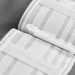 Elsa Antraciet verduisterende gordijnen kant en klaar met plooiband , detail plooiband