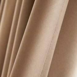 Lemoni Licht taupe semi-verduisterend gordijn stof zijkant