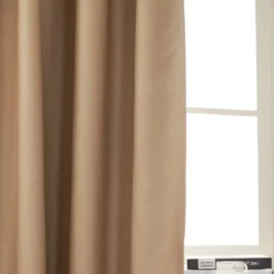 Lemoni Licht taupe semi-verduisterend gordijn hangend