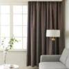 LEMONI verduisterende gordijnen met plooiband - kant en klaar - 300 x 260 cm - donker taupe
