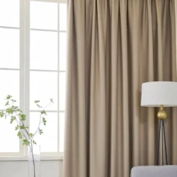 semi verduisterend Licht taupe Elsa plooiband hangend