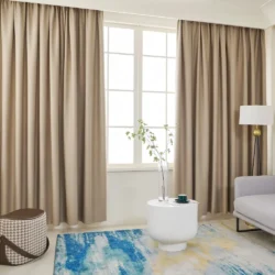 semi verduisterend Licht taupe Elsa vooraanzicht