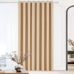 Ruben beige semi-verduisterende gordijnen met ringen woonkamer rechts veraf