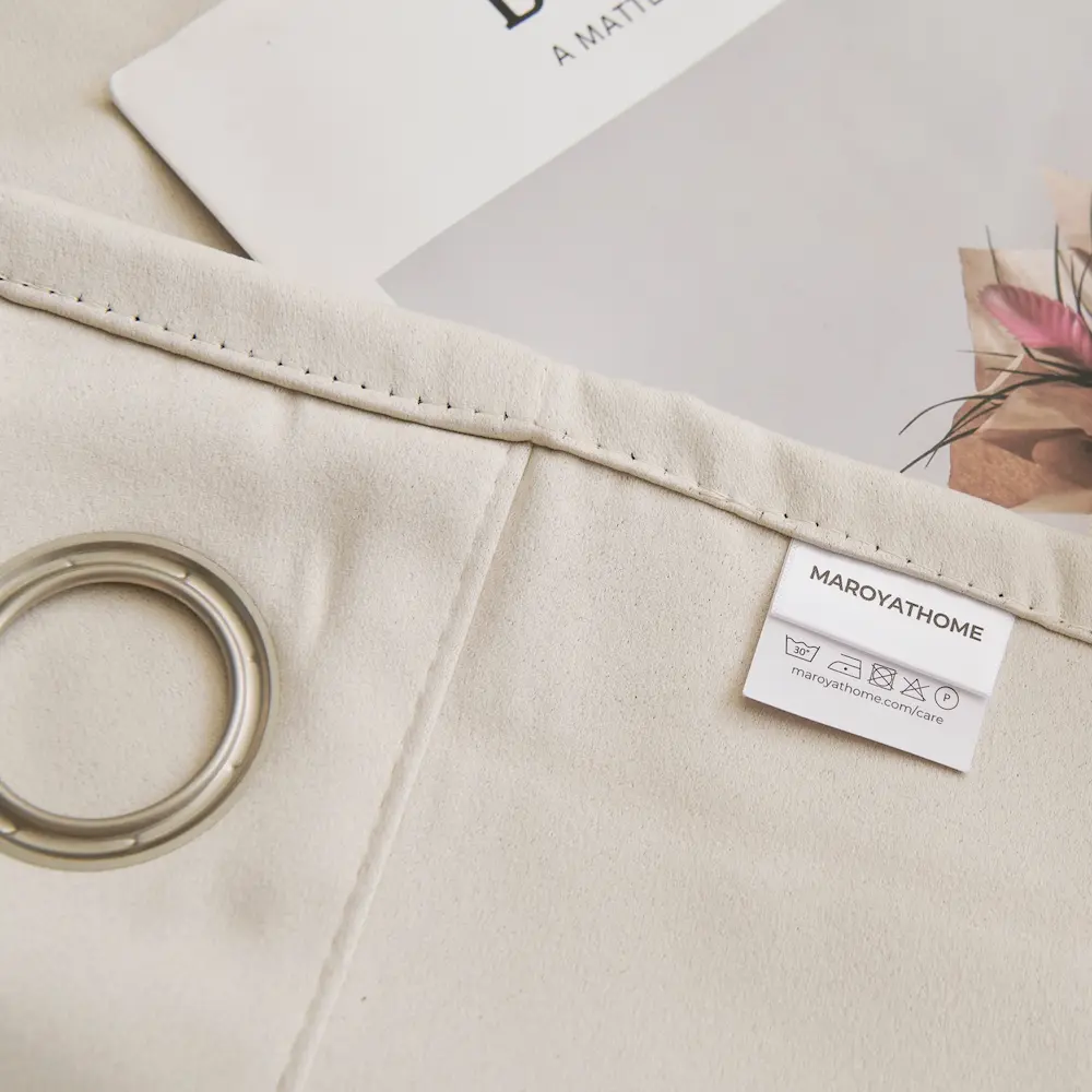 Ruben semi-verduisterend gordijn off white - detail ring