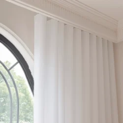 Olivia vitrage helder wit inclusief schelphaken