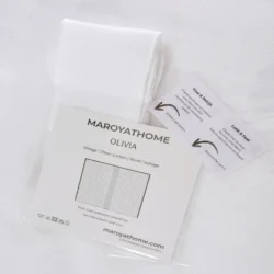 Olivia vitrage Helder wit - linnen looks - met embrasse