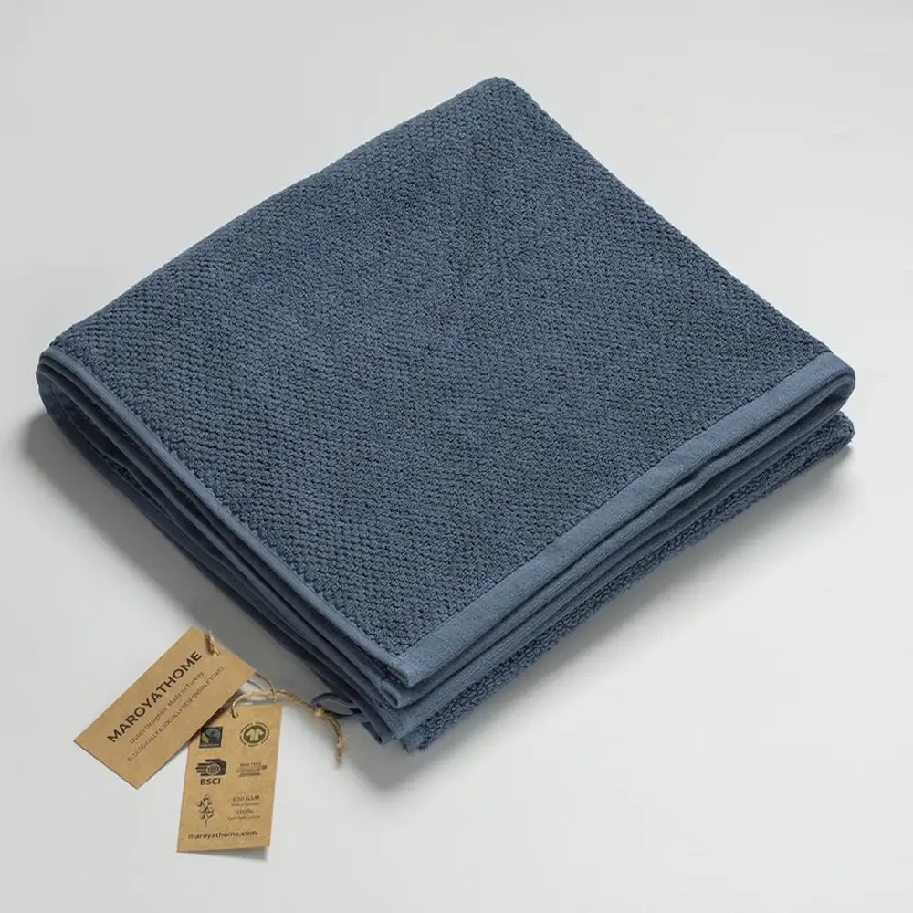 Maroyathome badlaken van 100% katoen in blauw