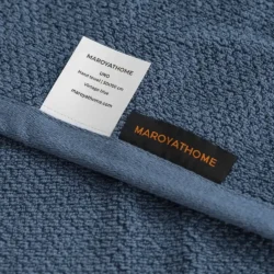 Maroyathome Uno handdoeken blauw 100% katoen en gecertifieerd met GOTS en FAIRTRADE
