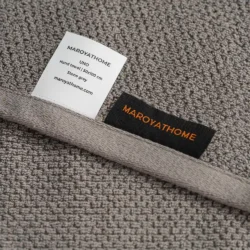 Maroyathome Uno handdoeken grijs 100% katoen en gecertifieerd met GOTS en FAIRTRADE