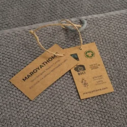 Uno handdoeken grijs 100% katoen en gecertifieerd met GOTS en FAIRTRADE