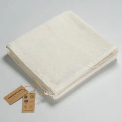 Maroyathome badlaken van 100% katoen in off white