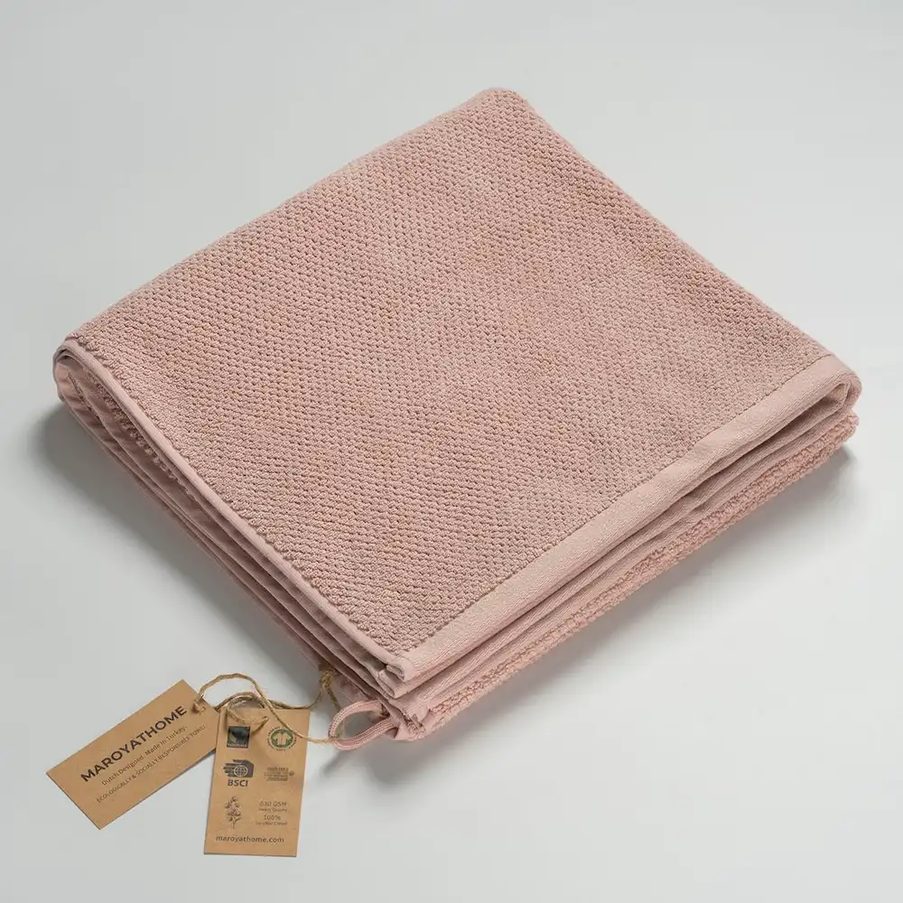 Maroyathome badlaken van 100% katoen in roze