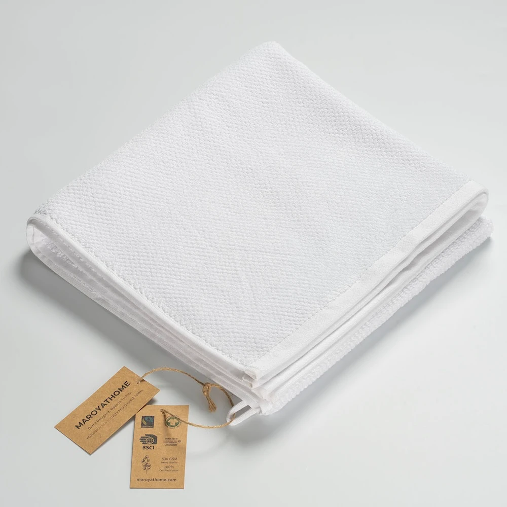 Maroyathome badlaken van 100% katoen in wit