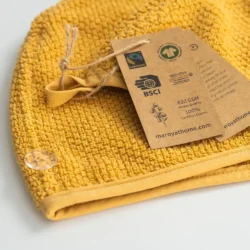 Uno haarhandoek geel detail