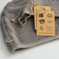 Uno haarhandoek grijs detail