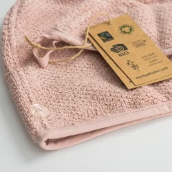 Uno haarhandoek roze detail