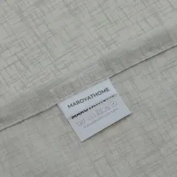 Bibiana kant en klaar vitrage Licht Gijs Groen - met loodveter. Inclusief schelphaken en embrasse. Merklabel maroyathome.