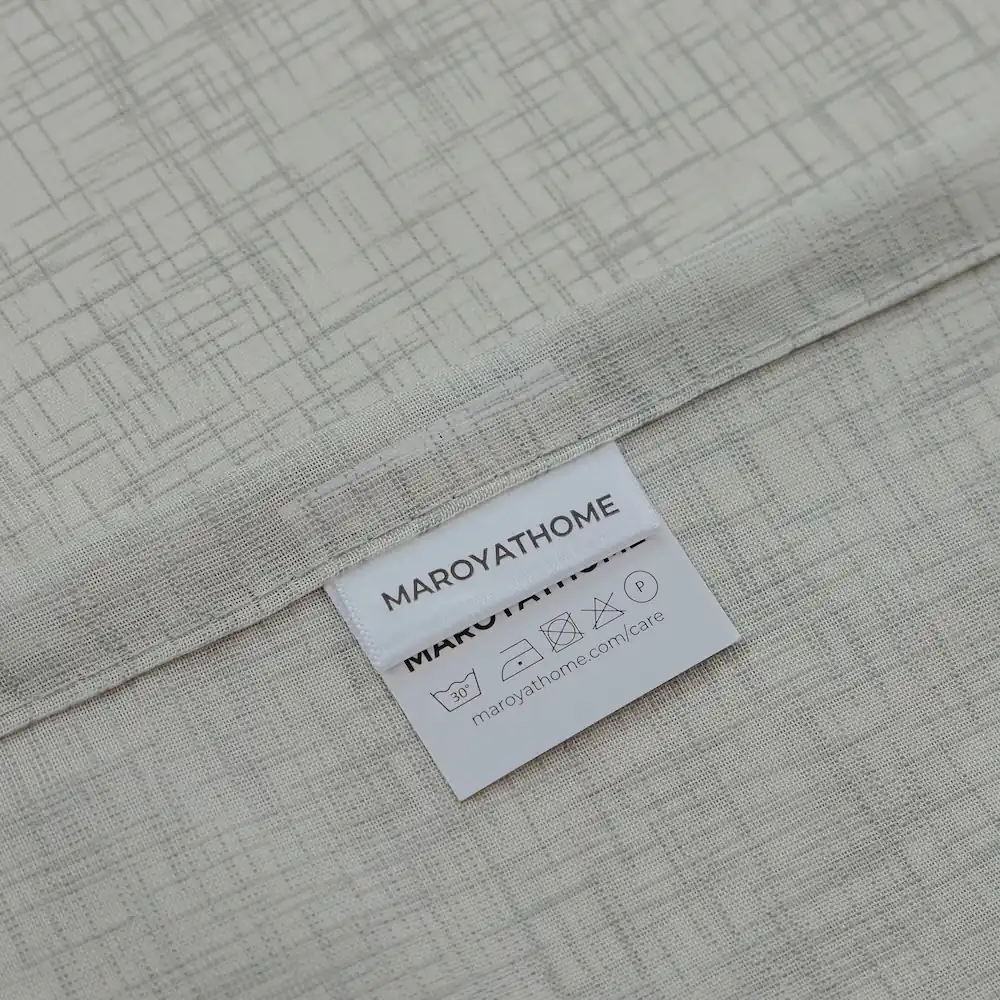 Bibiana kant en klaar vitrage Licht Gijs Groen - met loodveter. Inclusief schelphaken en embrasse. Merklabel maroyathome.