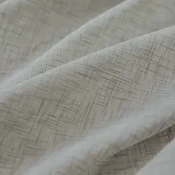 Bibiana kant en klaar vitrage Licht Gijs Groen - met loodveter. Inclusief schelphaken en embrasse. Katoen geweven stof.