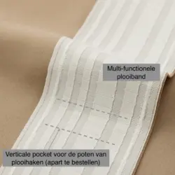 Elsa Naturel kleur verduisterende gordijnen. Met multi functionele plooiband.