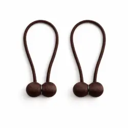 Embrasse 24 cm kleur bruin. Voor vitrage en gordijnen tot 150 cm. breed. Duopack