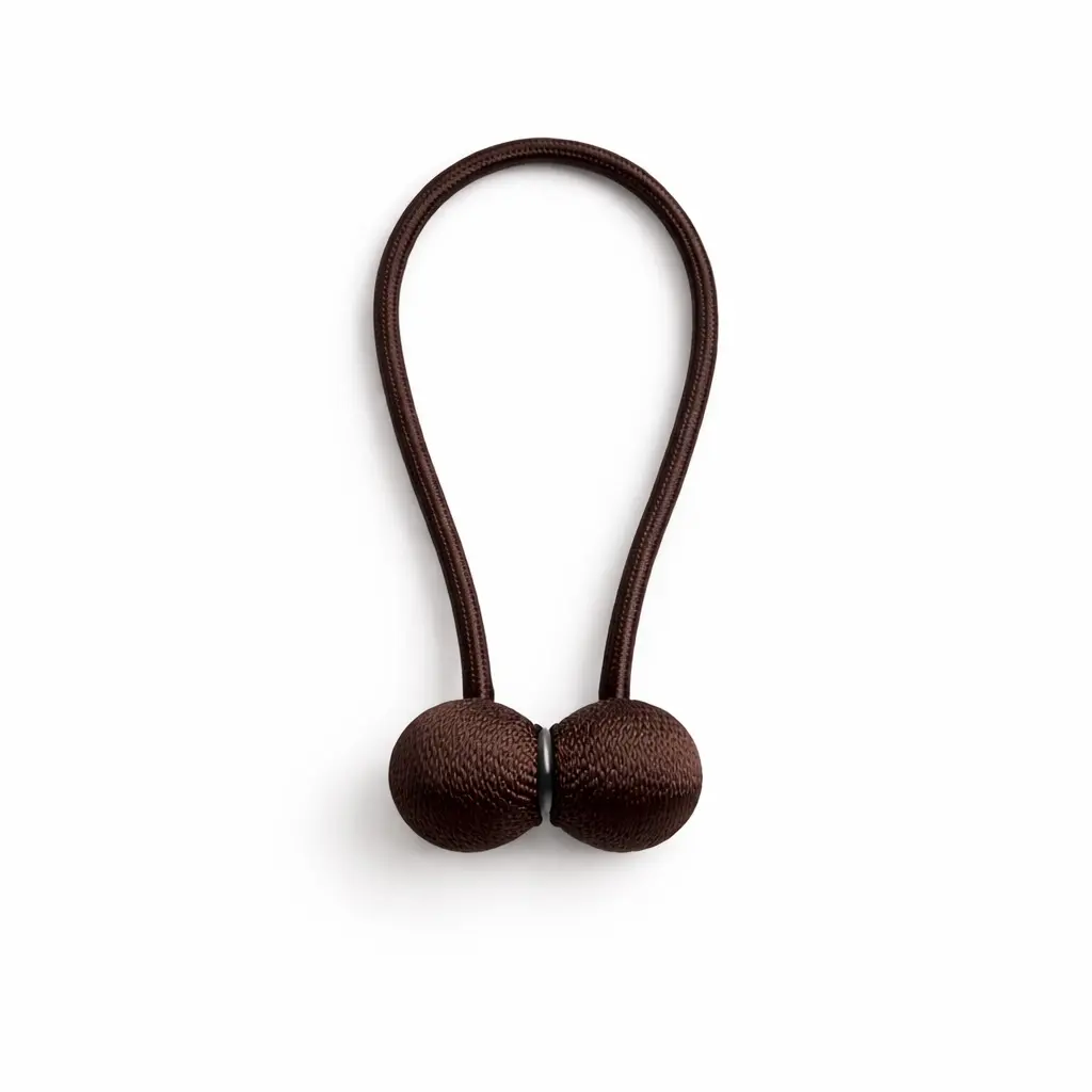 Embrasse 24 cm kleur bruin. Voor vitrage en gordijnen tot 150 cm. breed.