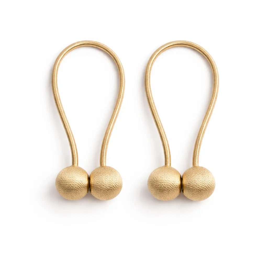 Embrasse 24 cm kleur goud. Voor vitrage en gordijnen tot 150 cm. breed. Duopack