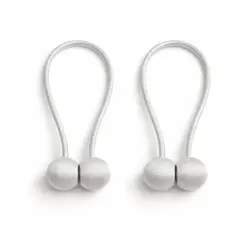 Embrasse 24 cm kleur wit. Voor vitrage en gordijnen tot 150 cm. breed. Duopack