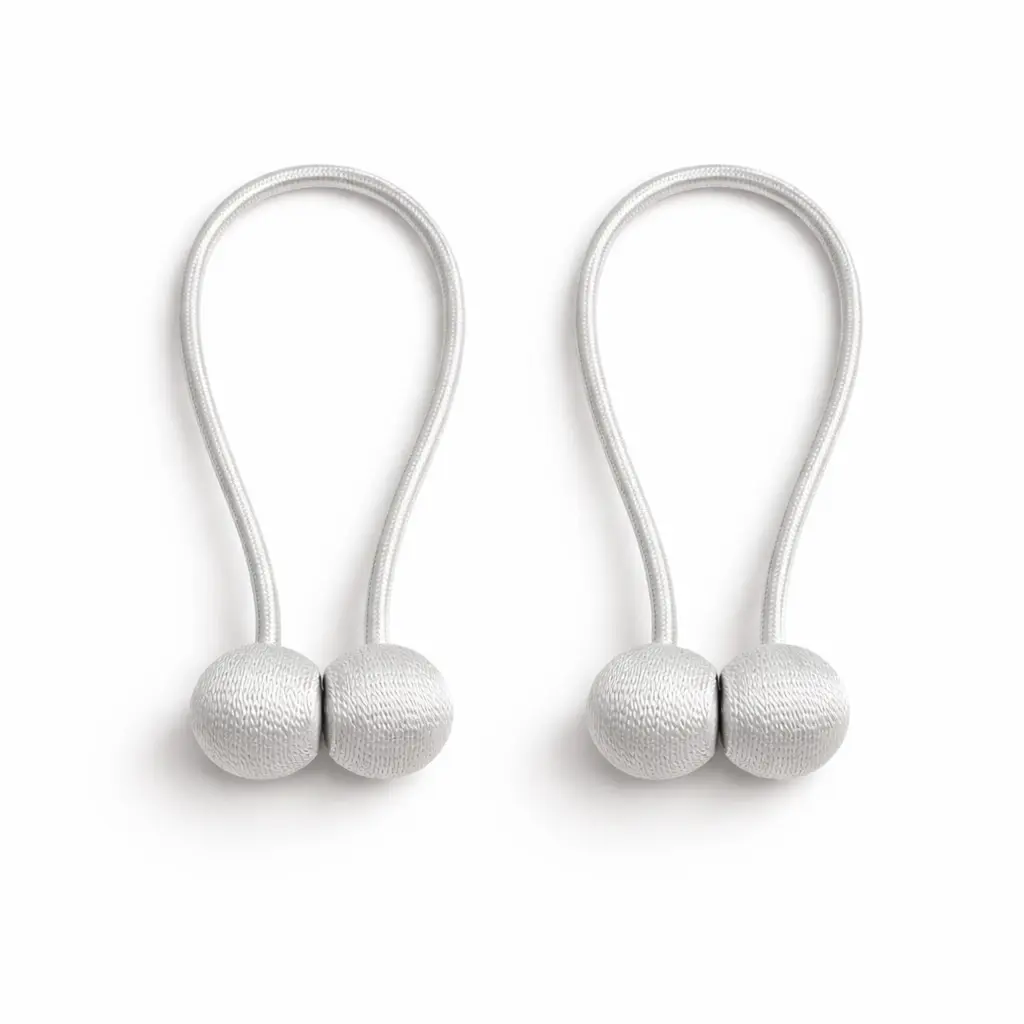 Embrasse 24 cm kleur wit. Voor vitrage en gordijnen tot 150 cm. breed. Duopack