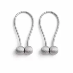 Embrasse 24 cm kleur zilver. Voor vitrage en gordijnen tot 150 cm. breed. Duopack