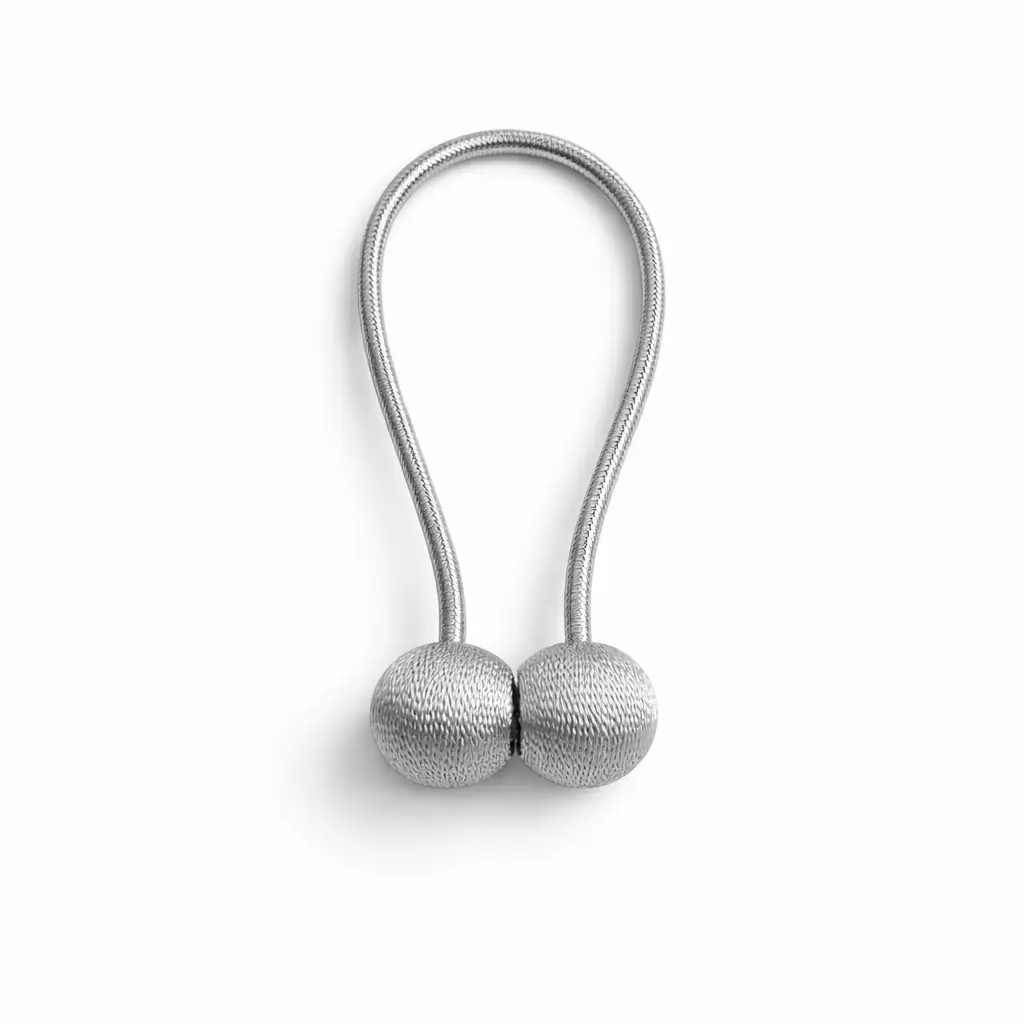 Embrasse 24 cm zilver kleur. Voor vitrage en gordijnen tot 150 cm. breed.