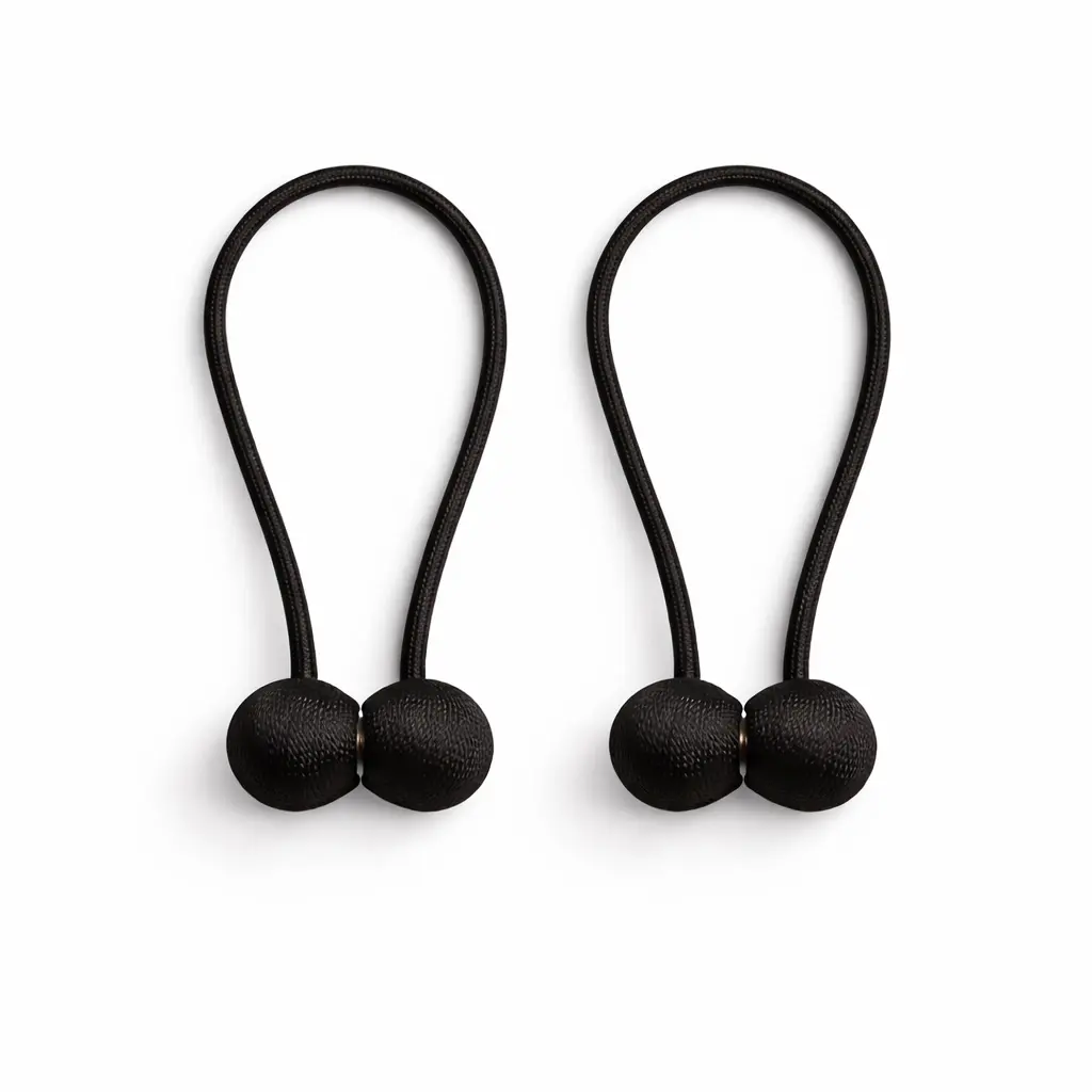 Embrasse 24 cm kleur zwart. Voor vitrage en gordijnen tot 150 cm. breed. Duopack