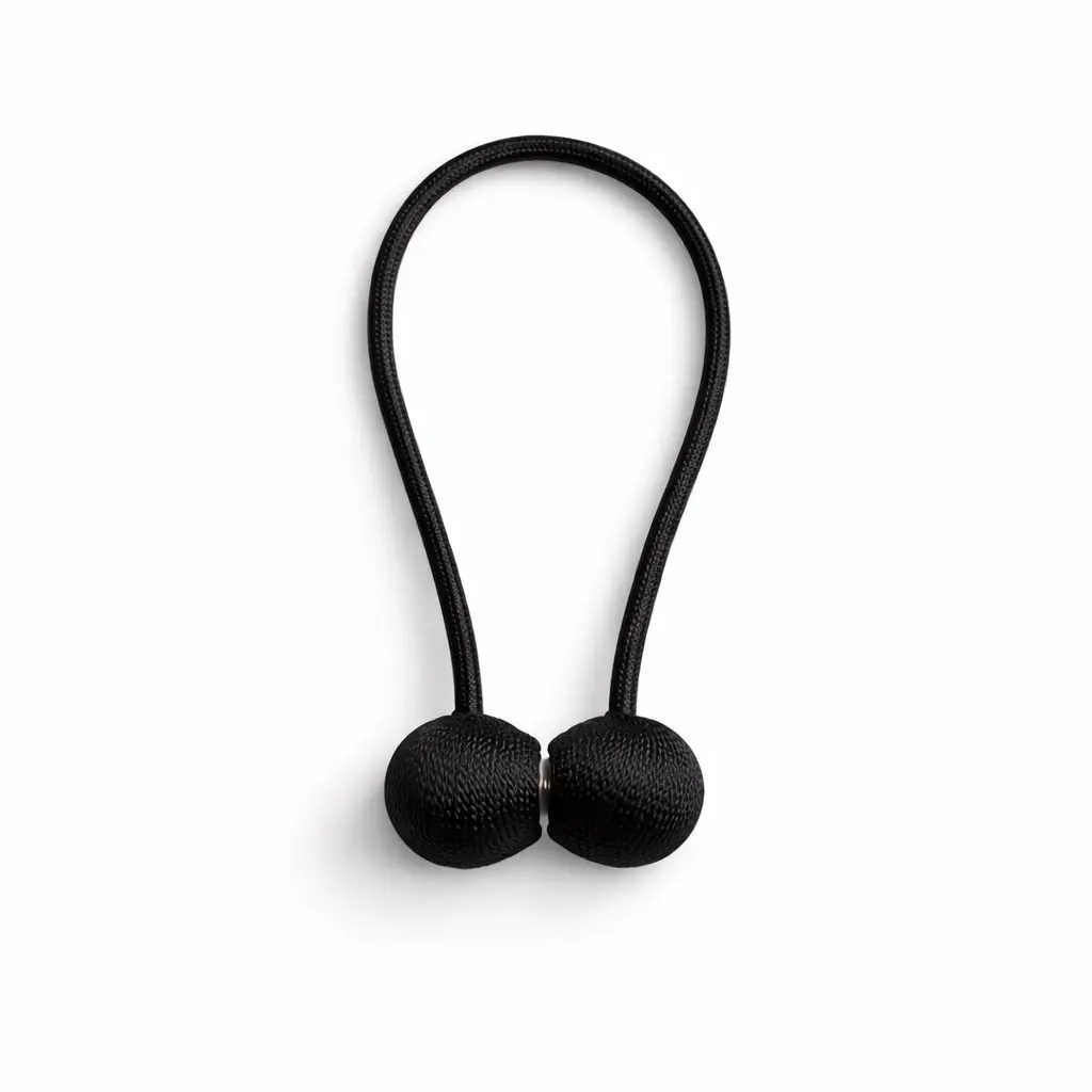 Embrasse 24 cm kleur zwart. Voor vitrage en gordijnen tot 150 cm. breed.